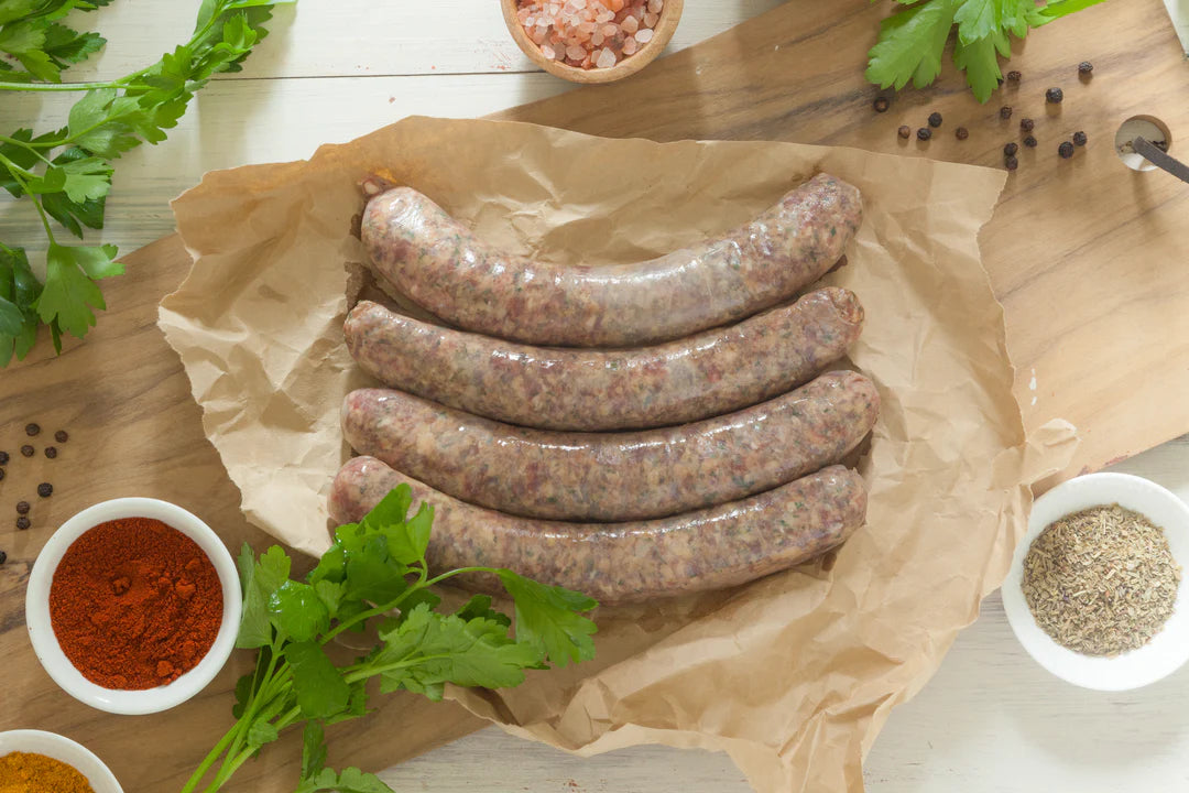 Cherry Tree Organics 450g Beef, Garlic & Parsley Sausages